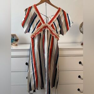 NWT Moon River - Anthropology Stripped Midi Dress Size XS